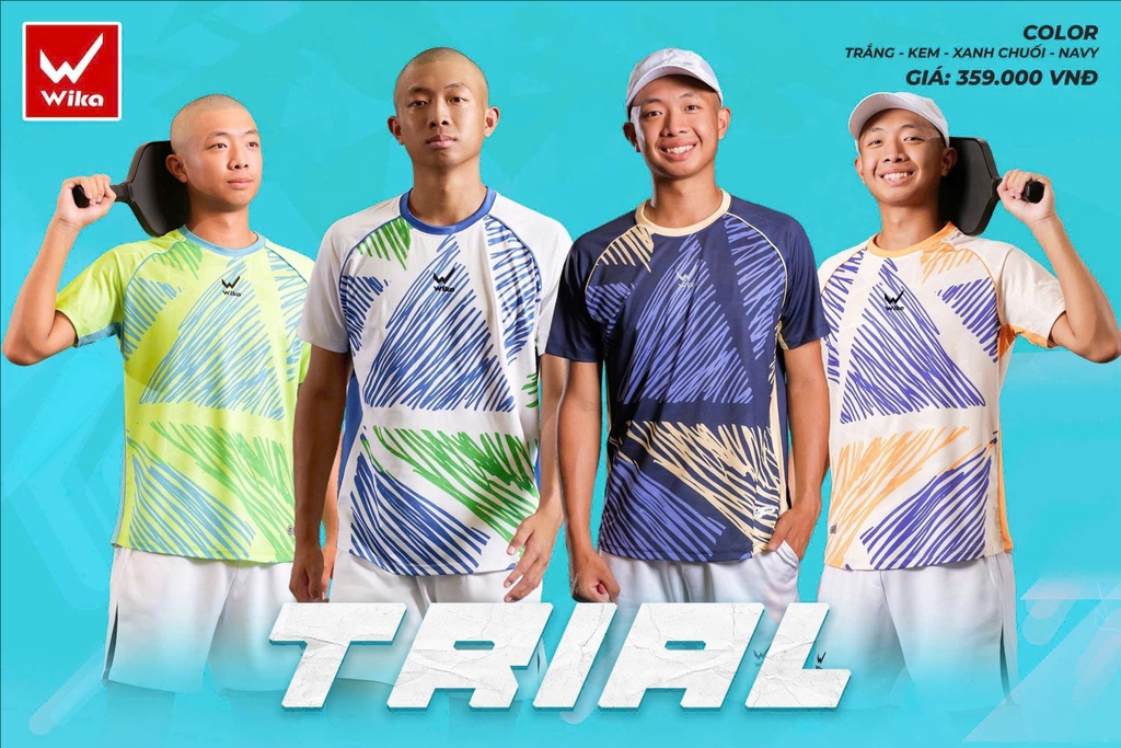 Áo thun thể thao Wika Trial - Xanh chuối (Nam)