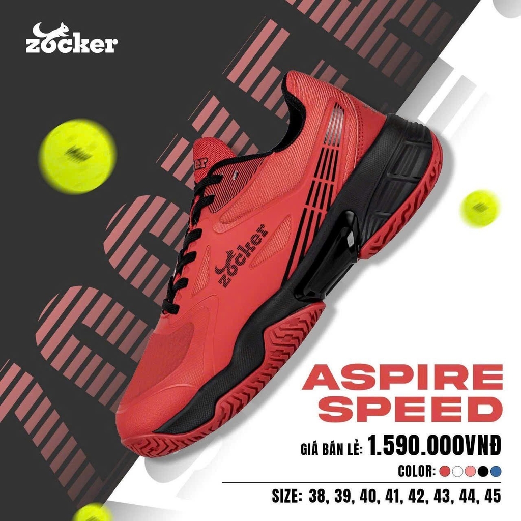 Giày Zocker ASPIRE SPEED - Đỏ đen