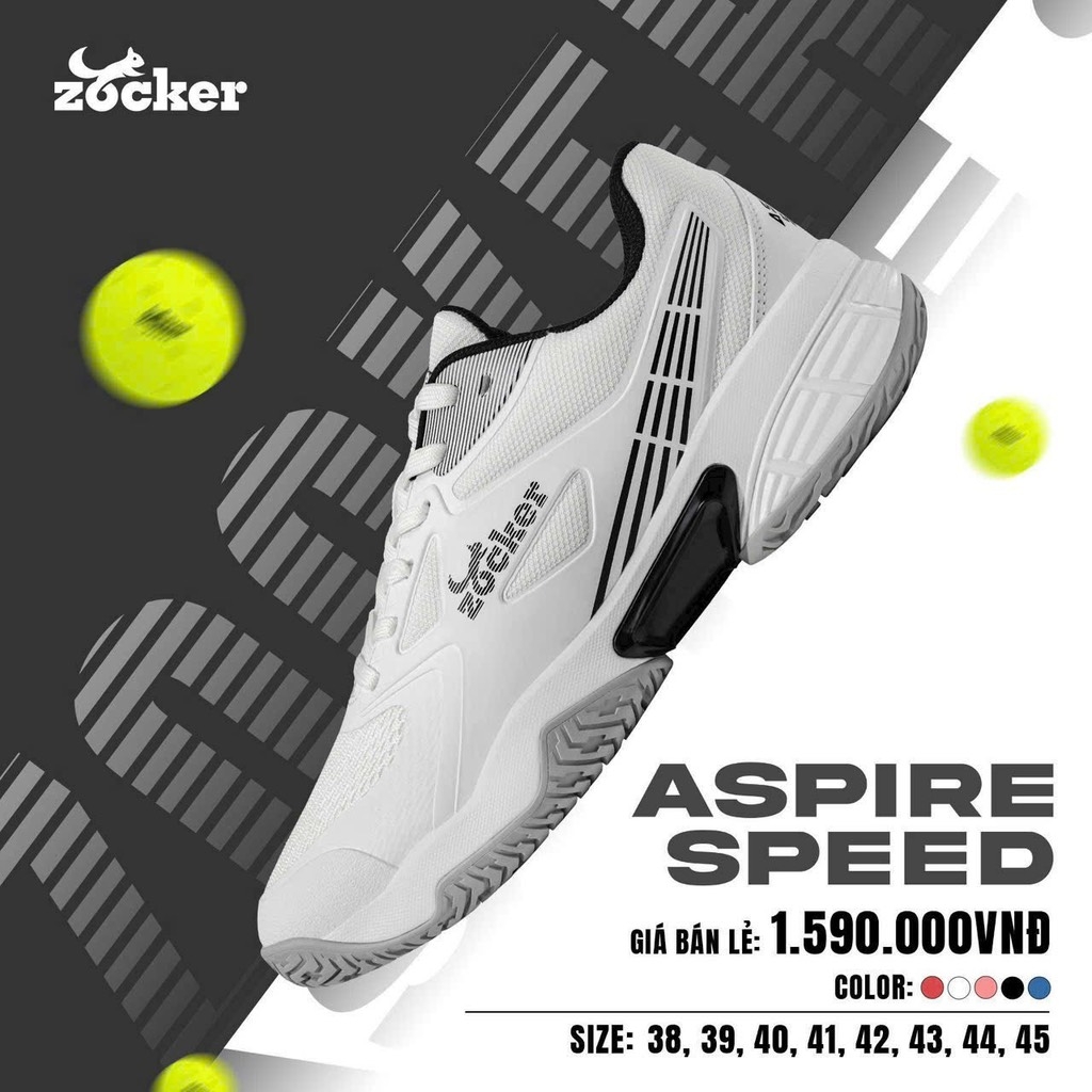 Giày Zocker ASPIRE SPEED - Trắng xám