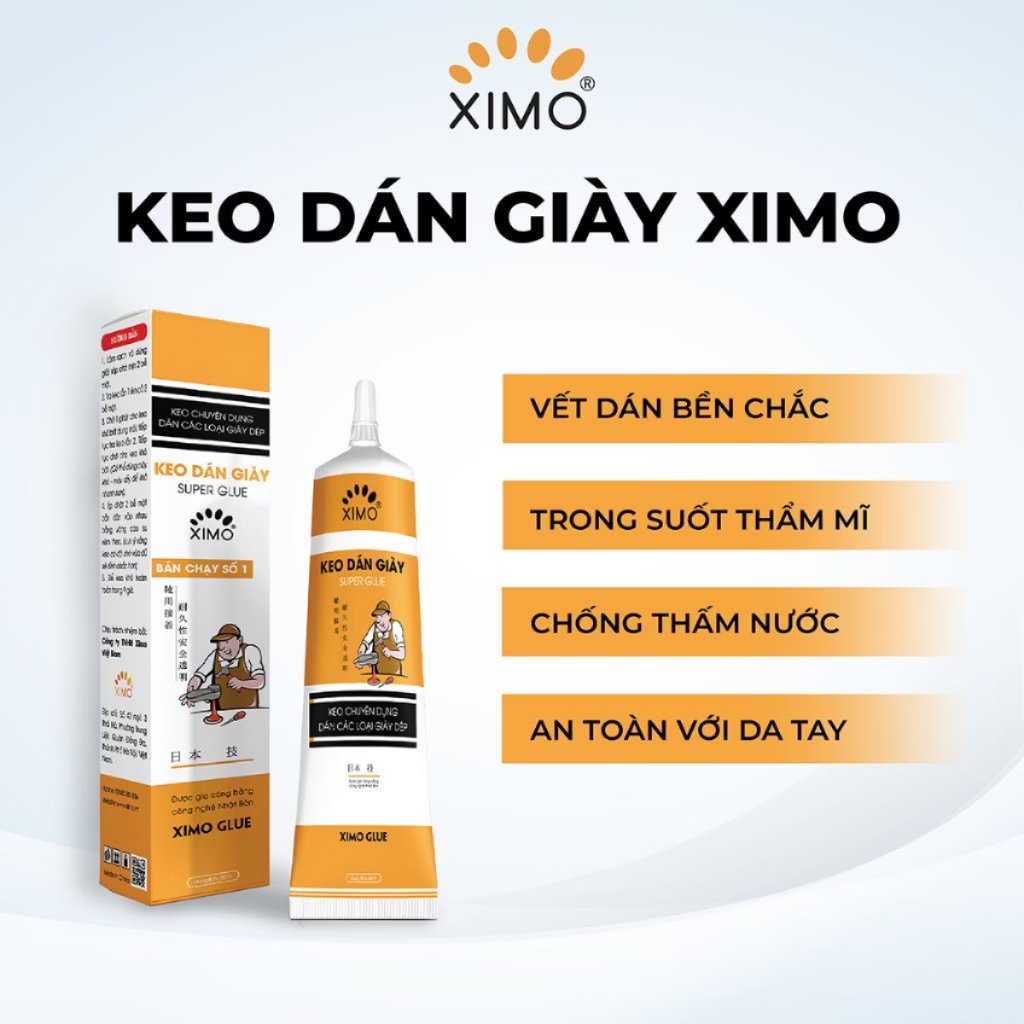 Keo dán giày tuýp lớn