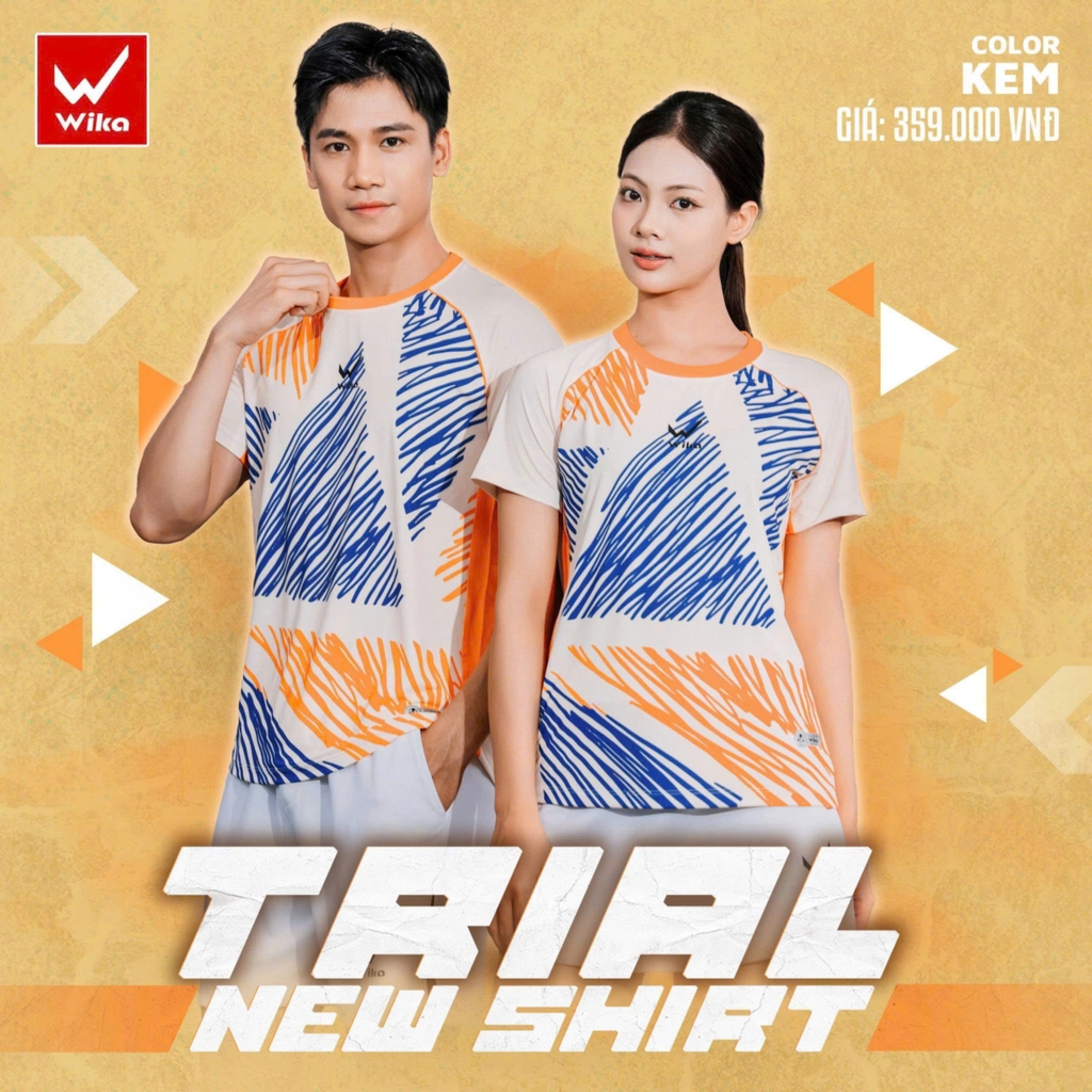 Áo thun thể thao Wika Trial - Kem (Nữ)
