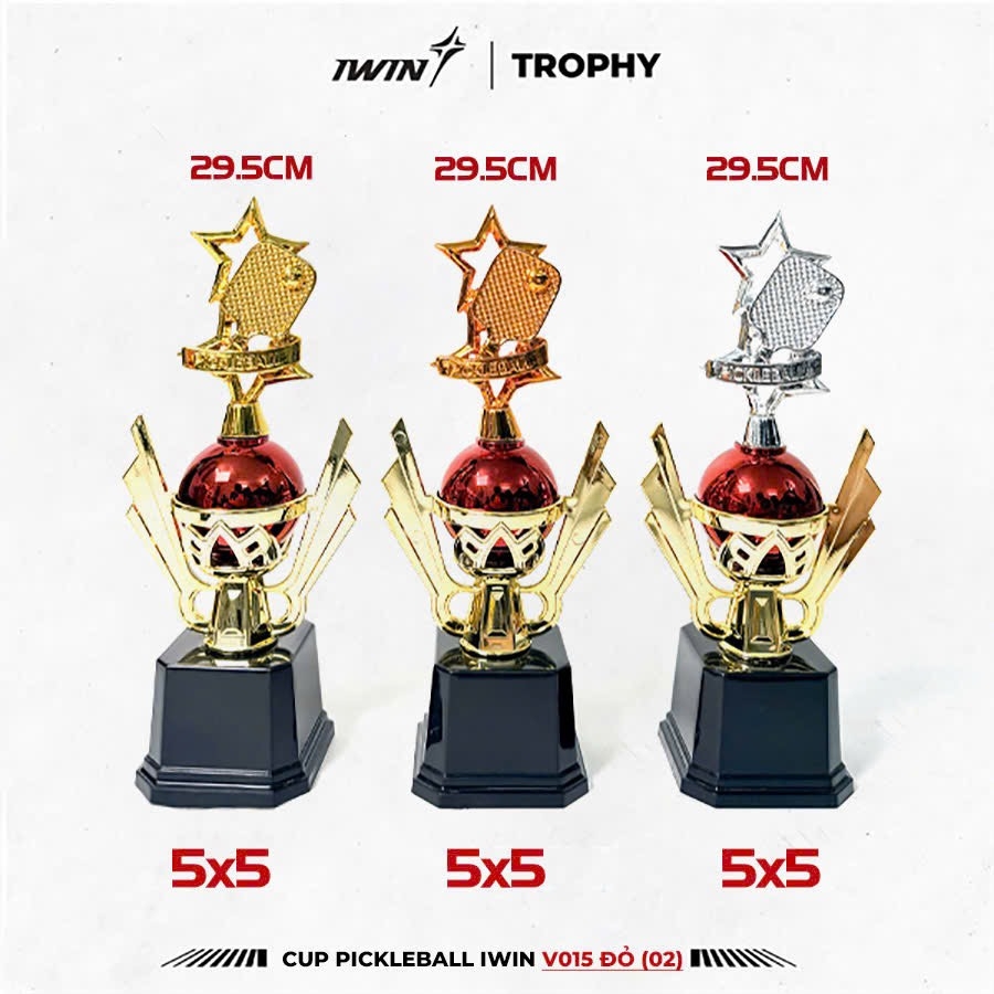 CUP PICKLEBALL IWIN VO15 ĐỎ (02)