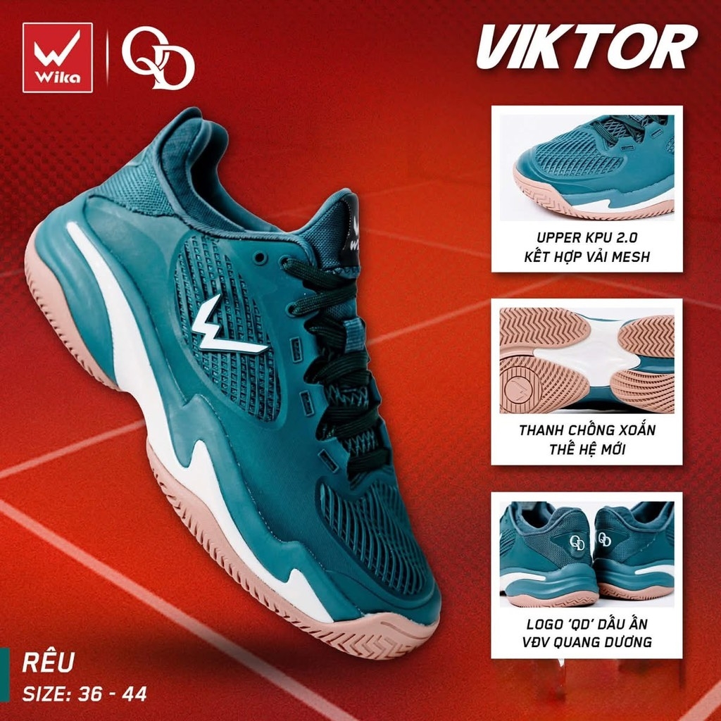 Giày Thể Thao Pickleball Viktor - Rêu