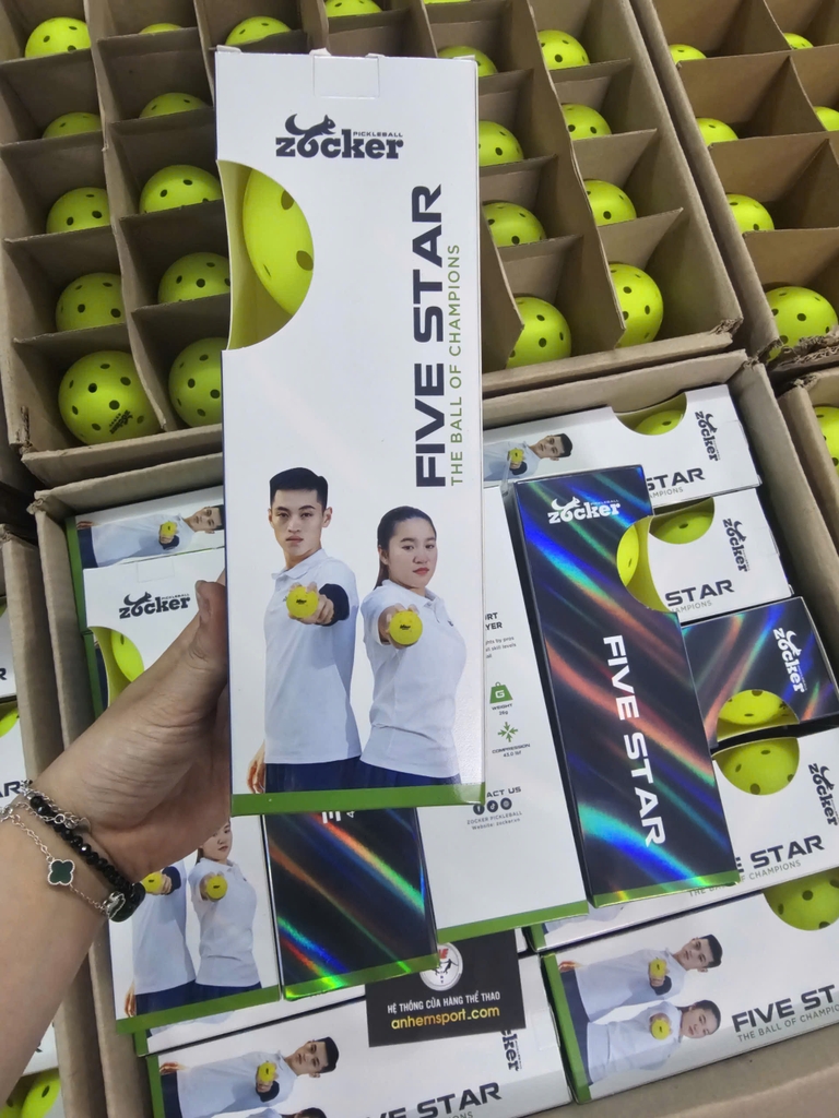 Bóng Pickleball Zocker Five Star Gen 1 ( 3 quả)