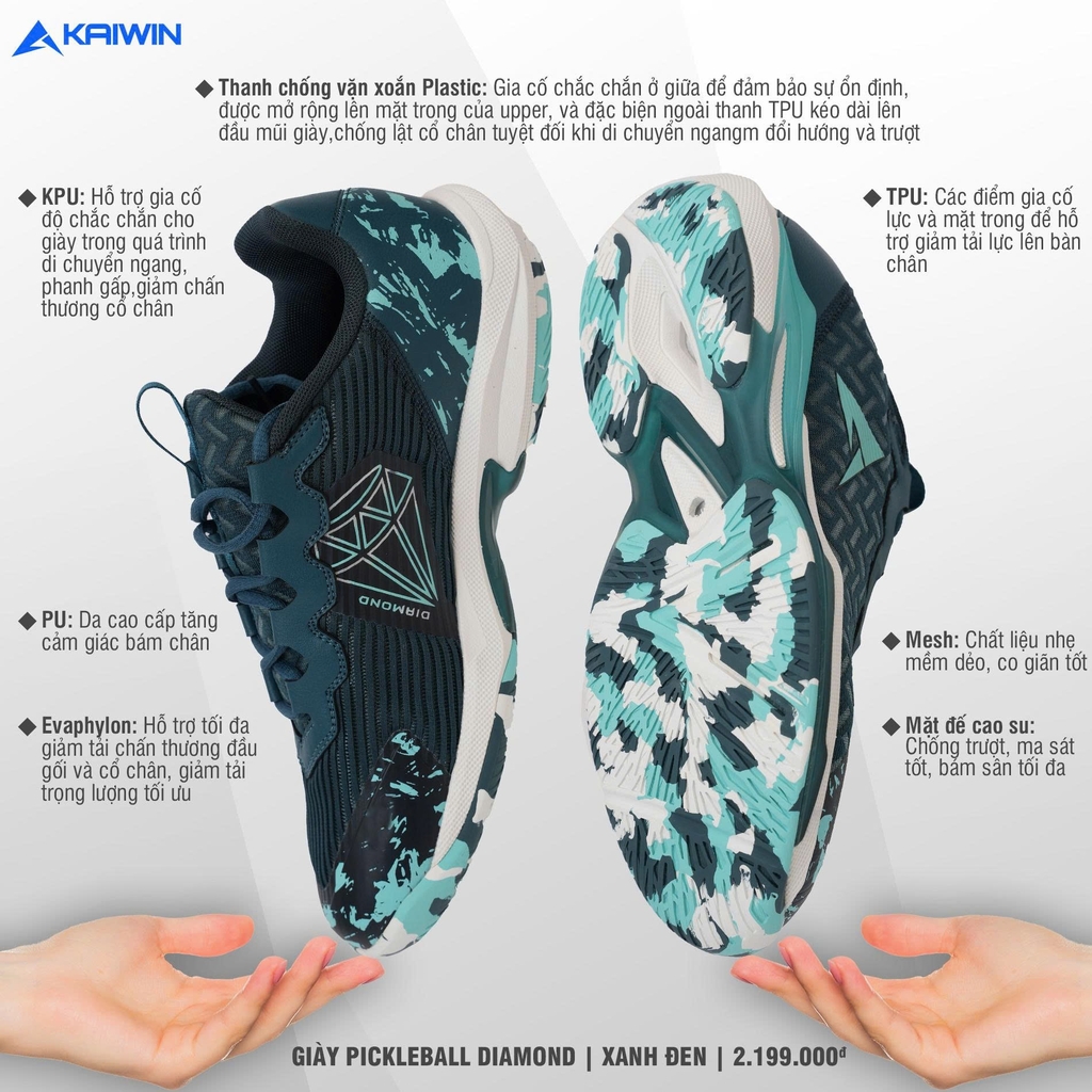 Giày thể thao Diamond Xanh đen
