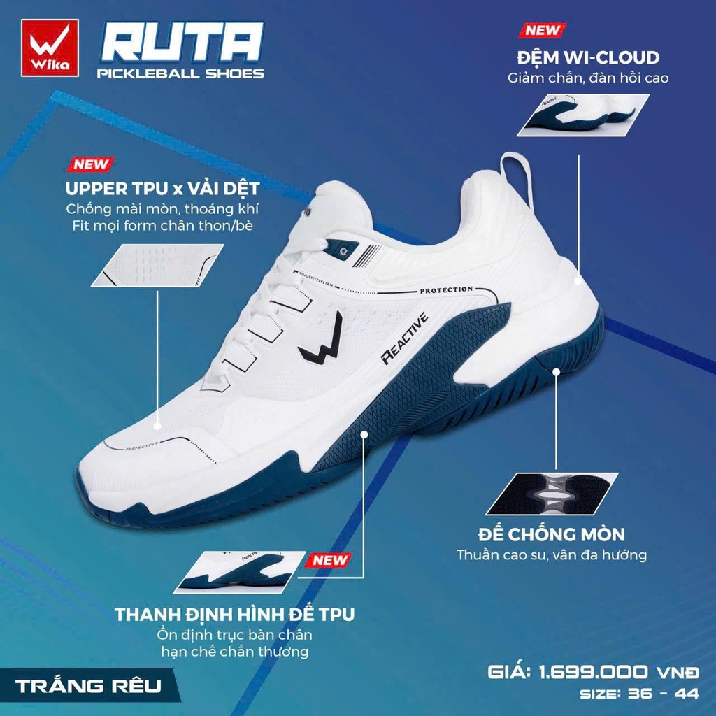 Giày thể thao Wika Ruta - Trắng rêu