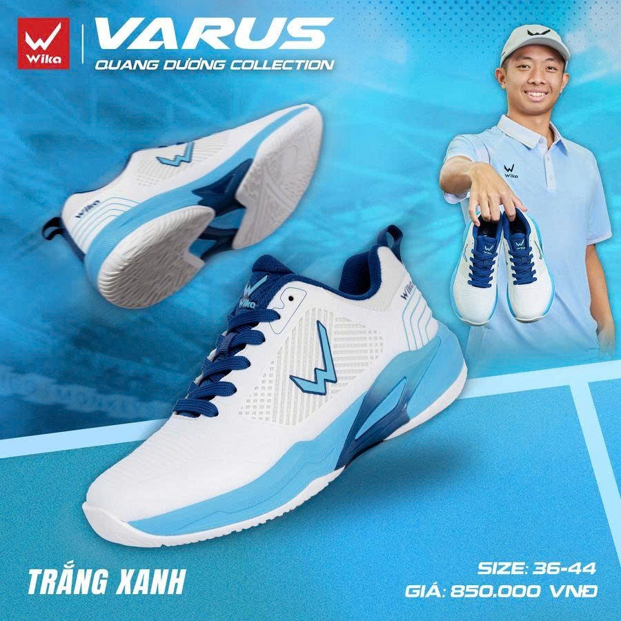 Giày thể thao Wika Varus - Trắng xanh
