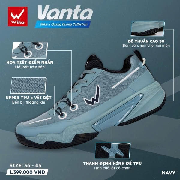 Giày thể thao Wika Vanta - Navy