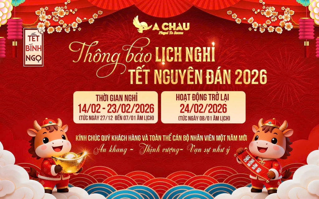 THÔNG BÁO LỊCH NGHỈ TẾT NGUYÊN ĐÁN 2026