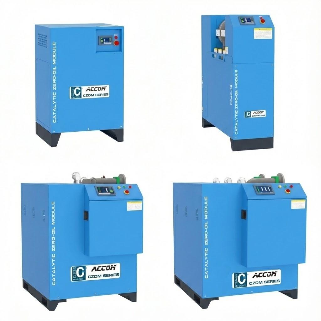 Thiết bị xử lý khí nén, loại bỏ dầu khỏi khí nén đạt ISO 8573-1 Class 0