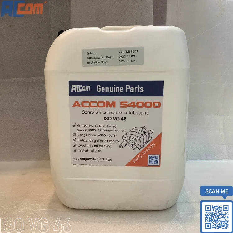 ACcom S8000 Dầu máy nén khí Gốc PAG hiệu suất cao