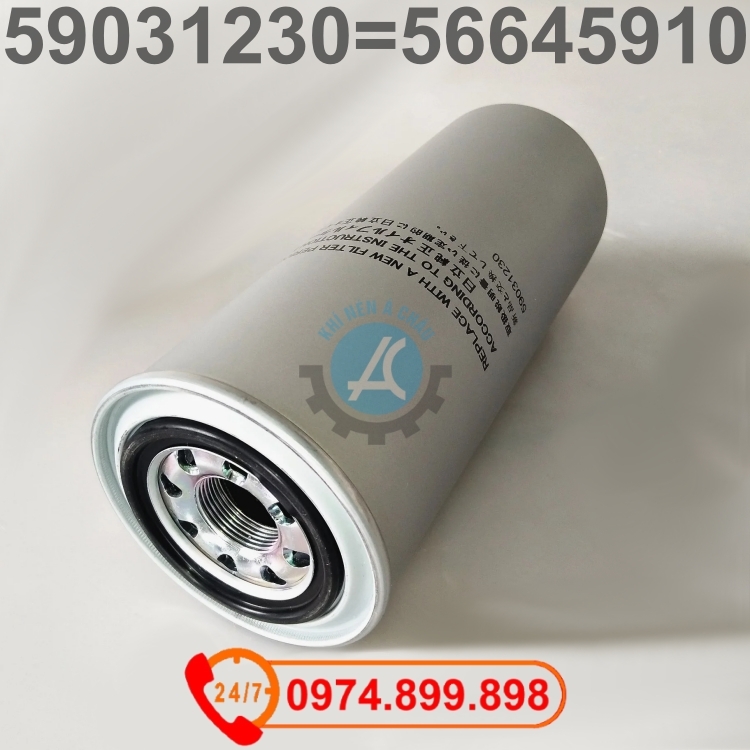 Lọc dầu 56645910 máy nén khí Hitachi=59031230