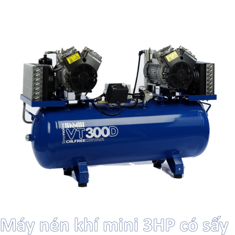 Máy nén khí Mini không dầu tích hợp sấy