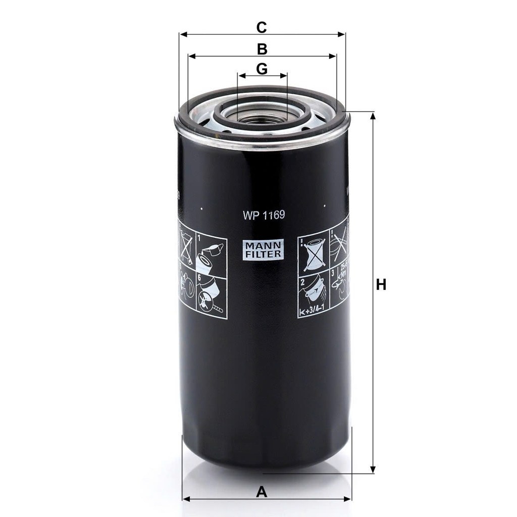 Lọc Dầu Mann WP1169 Chính Hãng