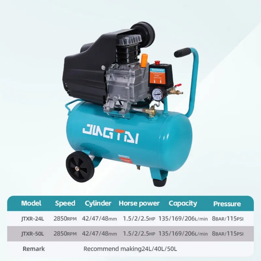 Máy nén khí piston mini bình tích 24L điện 220V