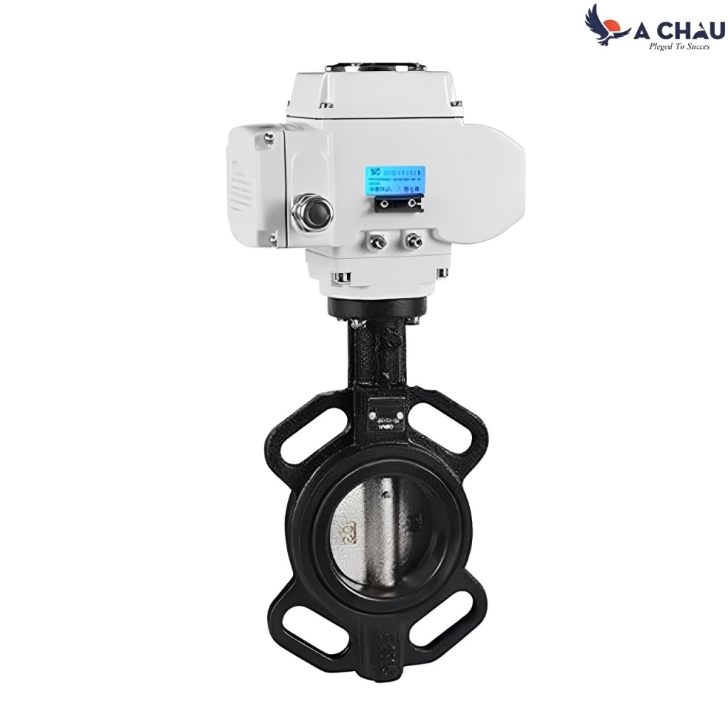 Van bướm điều khiển điện thân gang gioăng NBR