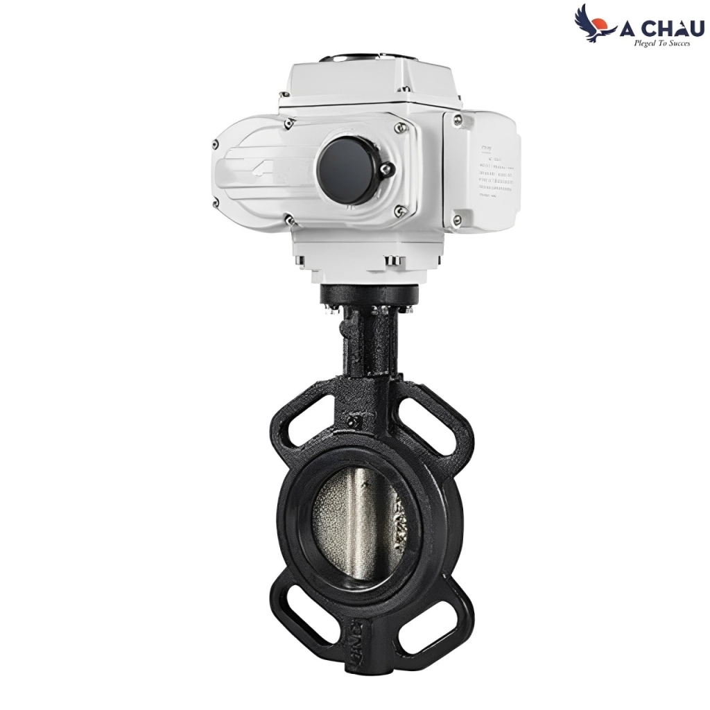Van bướm điều khiển điện thân gang gioăng NBR