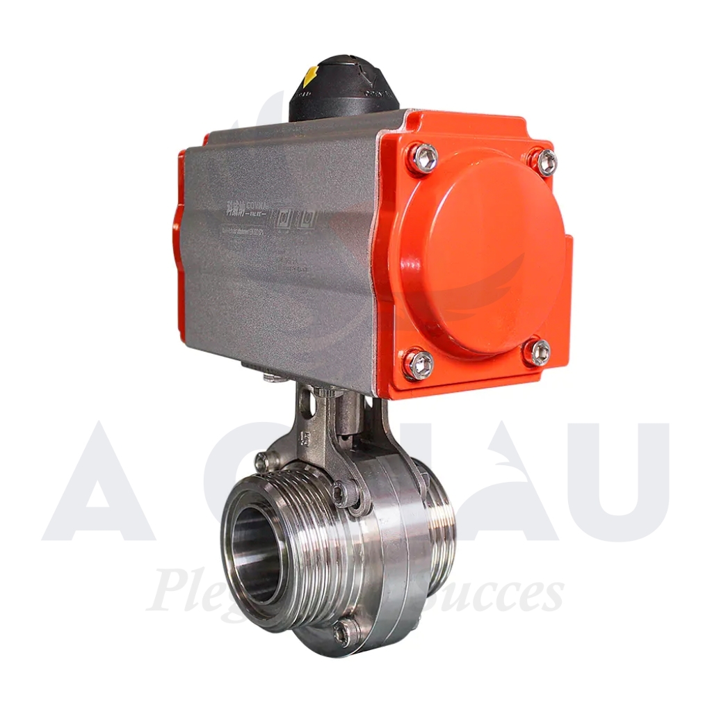 Van bướm điều khiển khí nén vi sinh nối ren inox COVNA