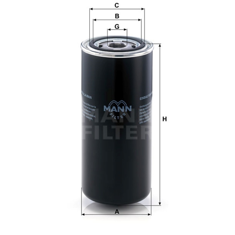 Lọc dầu Mann Filter Wd962/8