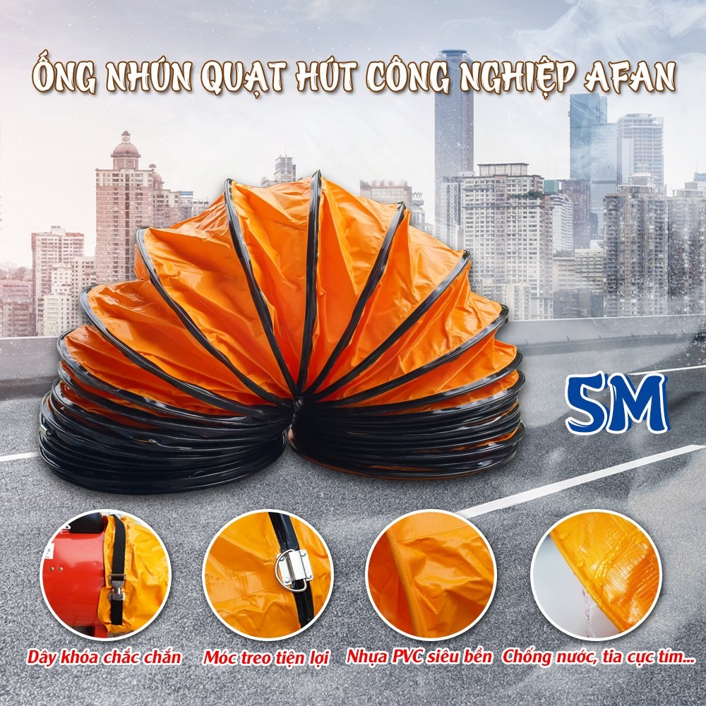 Ống Nhún Quạt Hút Công Nghiệp Xách Tay 50 - 5m