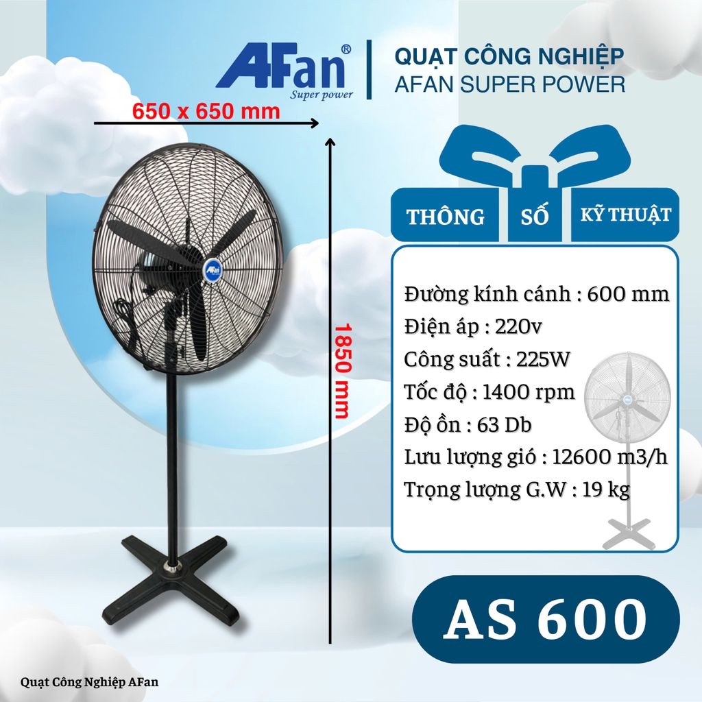 Quạt Công Nghiệp Đứng AFan Supper Power AS600