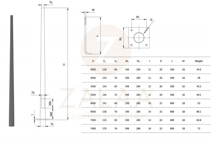 ✓ Cột Đèn Trang Trí Sân Vườn Công Viên Hiện Đại 4M, 5M, 6M | Zalaa Lighting  - Leading Smart Life