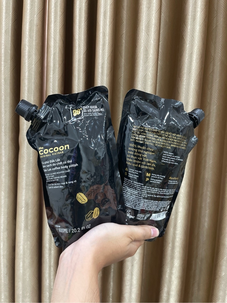 Tẩy da chết cà phê body toàn thân COCOON 200ml & 600ml