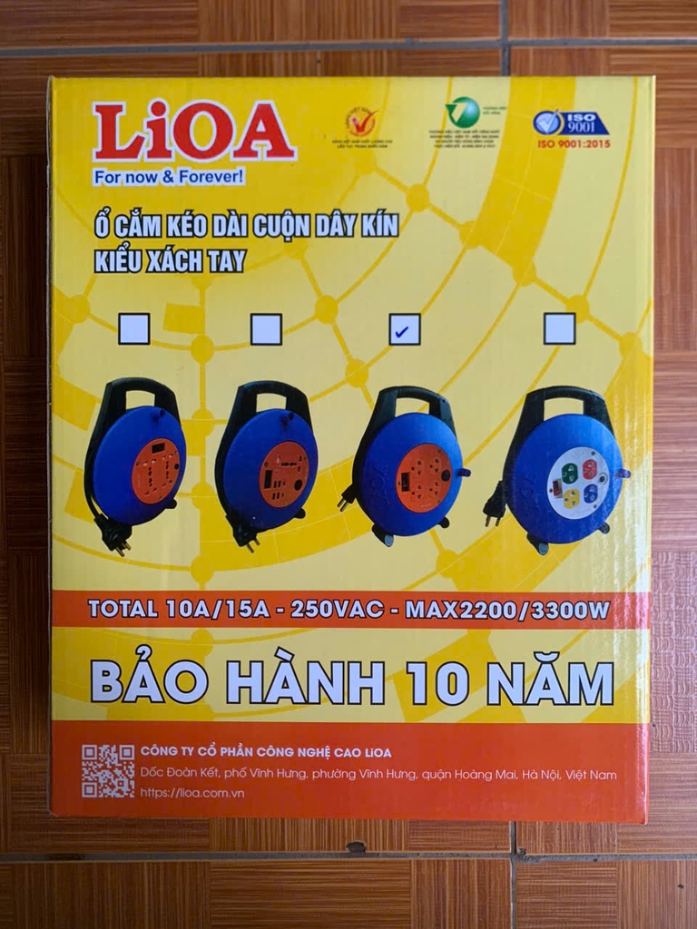 Ổ cắm Lioa kéo dài kiểu xách tay XTD10-3-10A