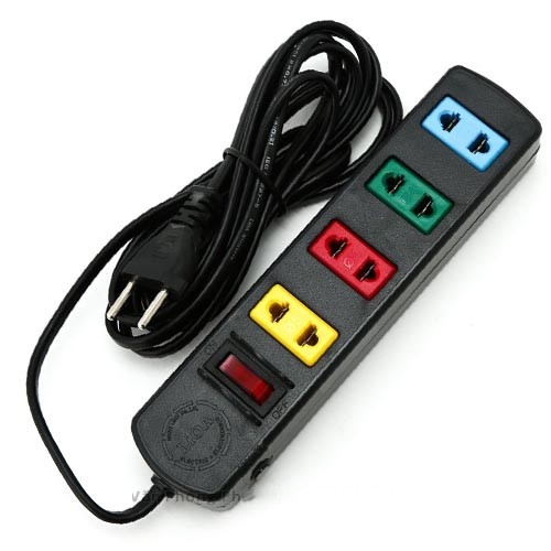 Ổ cắm bốn 2 chấu có công tắc (5m)