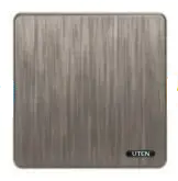 Bộ công tắc đơn 2 chiều màu nâu S400 Uten (S400GK12)