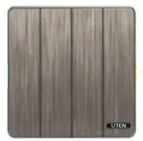 Bộ công tắc bốn 2 chiều màu nâu S400 Uten (S400GK42)
