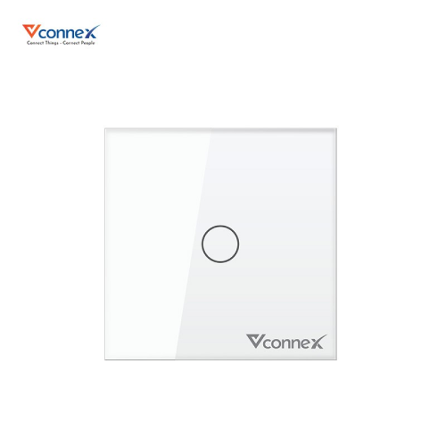 Công tắc thông minh vuông viền nhôm Vconnex - 1 nút