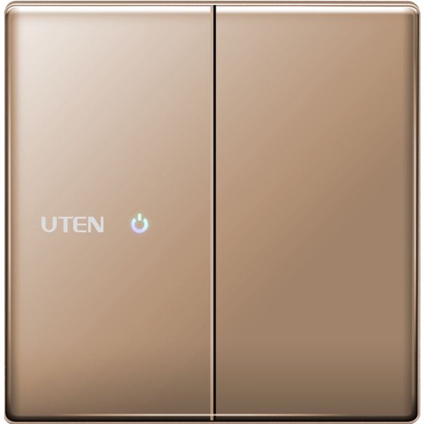 Bộ công tắc đôi 2 chiều màu vàng Z9 Uten (Z9GK22)