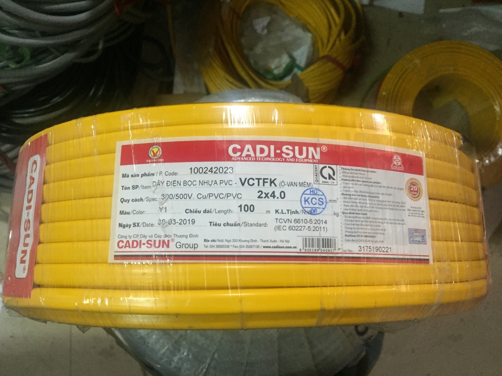 Dây Cu/PVC/PVC 2x6 Cadisun