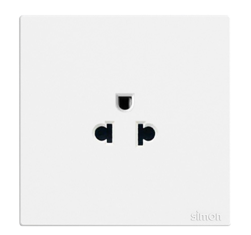 Bộ ổ cắm đơn 3 chấu 16A màu trắng K3 Simon (571087)