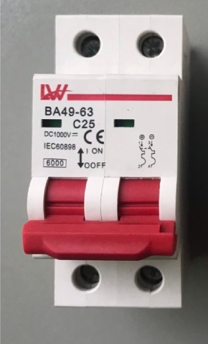 Aptomat 1 chiều DC 2P 25A LW