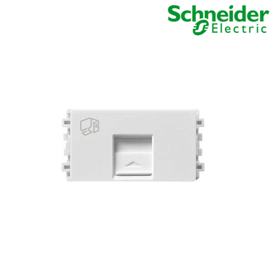 Ổ data Cat6 size S Zencelo A màu trắng Schneider (8431SRJ6V_WE_G19)
