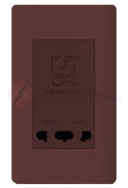 Ổ cắm dao cạo râu màu đồng Zencelo A Schneider (A84727_SZ)
