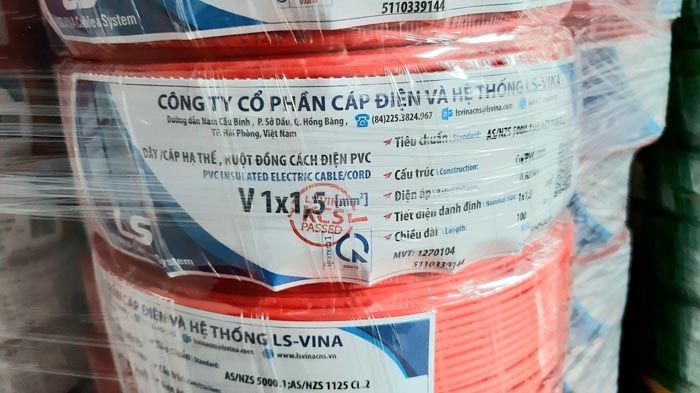 Dây Cu/PVC 1x1.5mm2 0.6/1kV LS Vina
