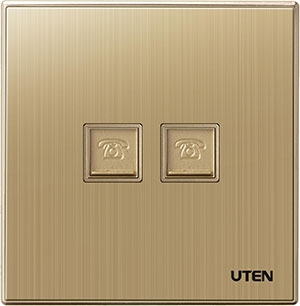 Bộ ổ cắm đôi điện thoại Q9 - Uten (Q9G-2TEL)