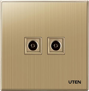 Bộ ổ cắm đôi tivi Q9 - Uten (Q9G-2TV)