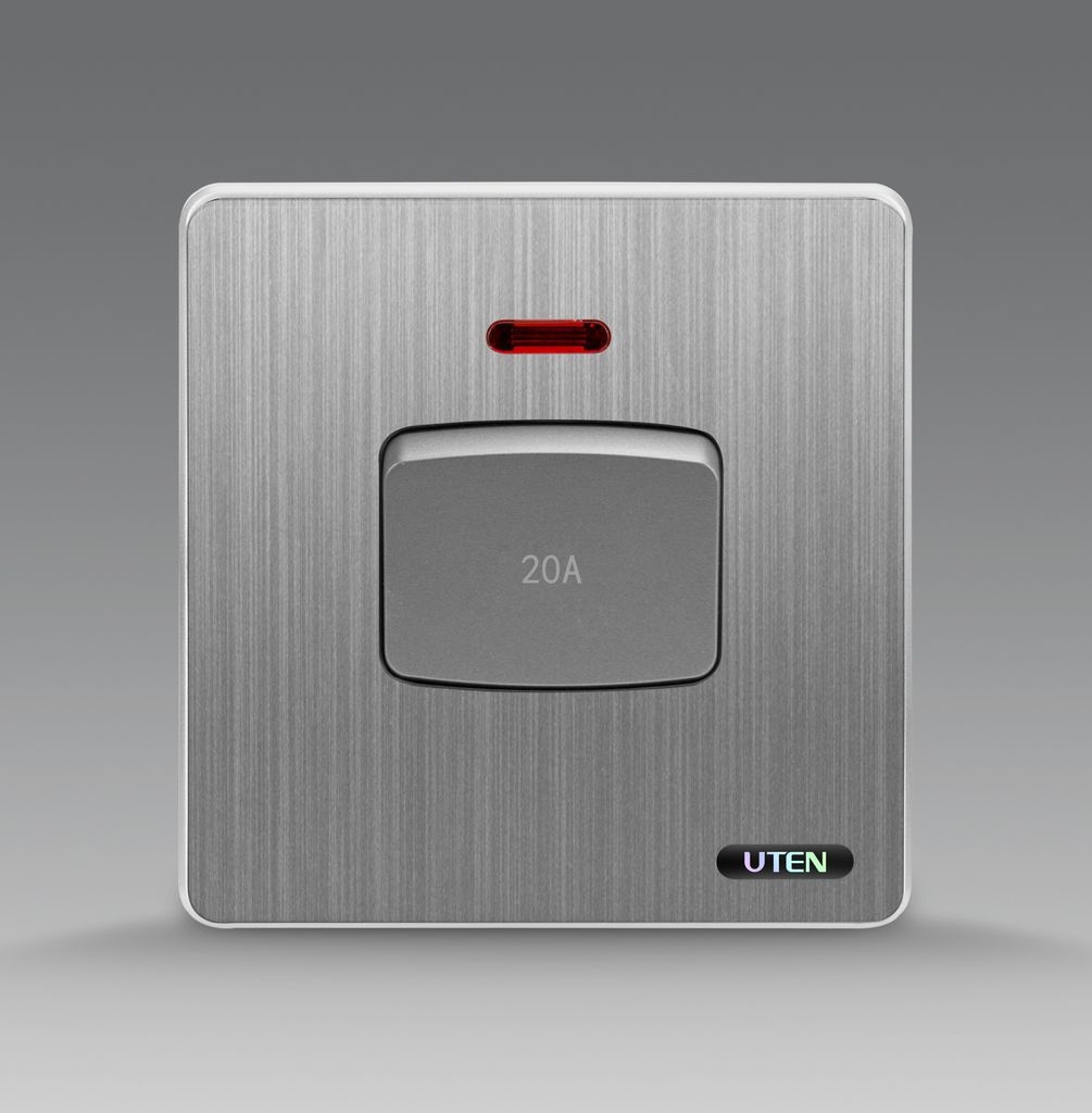 Bộ công tắc 20A màu ghi S300 Uten (S300GK20A)