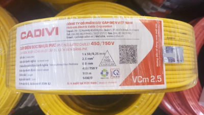 Dây đơn mềm 1x2,5mm2 450/750V Cadivi