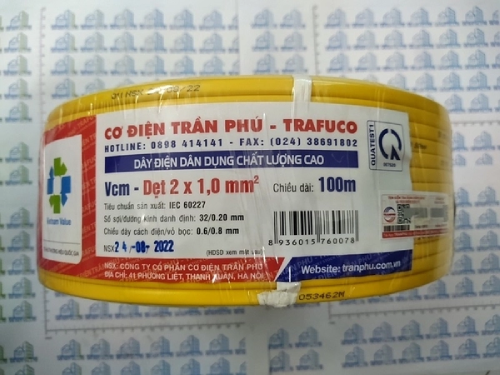 Dây dẹt Cu/PVC/PVC 2x1 Trần Phú