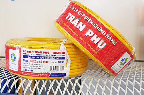 Dây dẹt Cu/PVC/PVC 2x4 Trần Phú