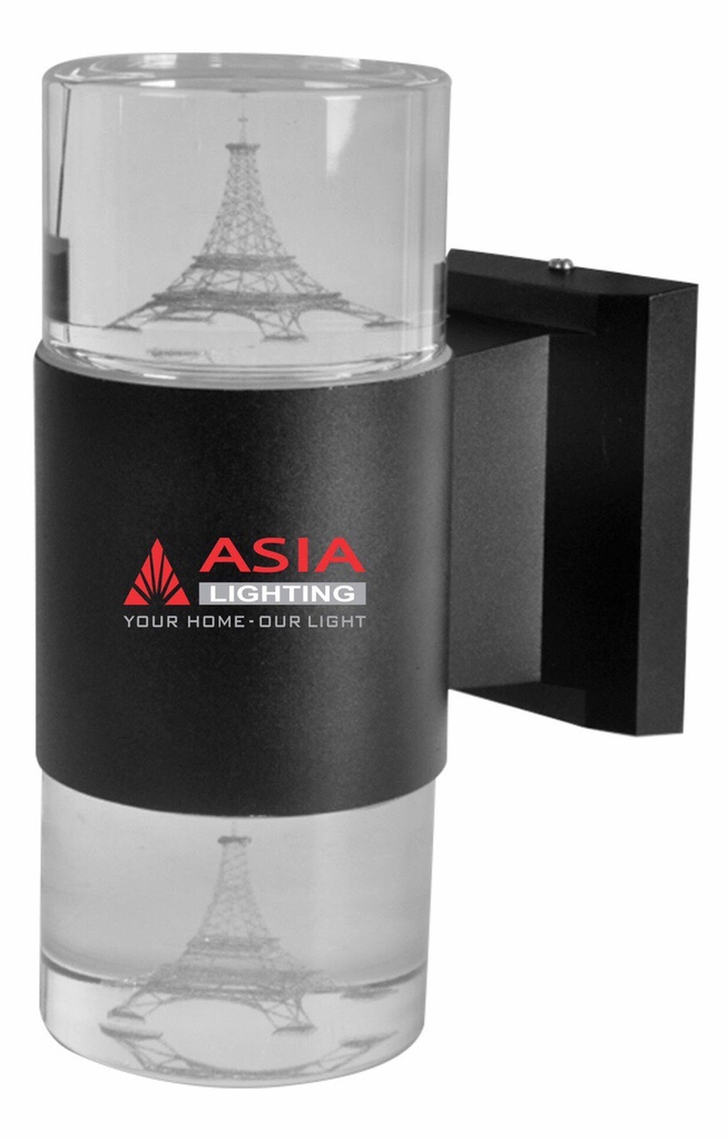 Đèn tường 2 đầu Tháp Eiffel 12W đổi màu Asia lighting (DTU-TH-02)