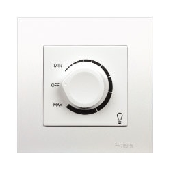 Dimmer điều chỉnh ánh sáng đèn 400W Vivace màu trắng Schneider (KB31RD400_WE)