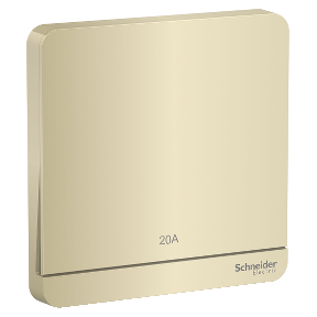 Bộ công tắc đơn 2 cực 20A màu vàng ánh kim AvatarOn - Schneider (E8331D20N_WG_G19)