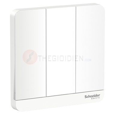 Bộ công tắc ba 2 chiều 16AX, có đèn led màu trắng AvatarOn - Schneider (E8333L2LED_WE_G19)