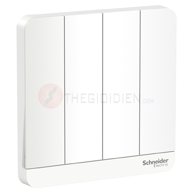 Bộ công tắc bốn 2 chiều 16AX, có đèn led màu trắng AvatarOn - Schneider (E8334L2LED_WE_G19)